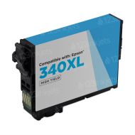 Remanufactured Epson 340XL Cyan High Yield Ink Cartridge (T340XL220-S) works with Expression Photo XP-8800