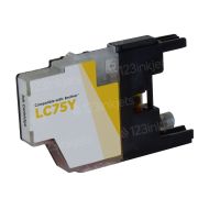 Compatible LC75Y High Yield Yellow Ink for Brother
