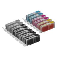 Compatible Canon PGI-230 and CLI-231 Ink Tanks: 3 PGI230 PBk + 2 each CLI231 Bk/C/M/Y/GY