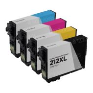 Set of 4 Remanufactured Epson T212XL High Yield Ink Cartridge  (Black, Cyan, Magenta, Yellow)
