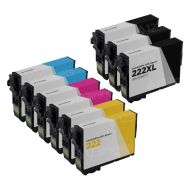 Set of 9 Remanufactured Epson 222XL HY Black & 222 CMY