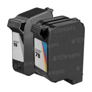 Reman HP 15 & 78 Ink Cartridge Set