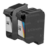 Reman HP 45 & HP 23 Ink Cartridge Set	