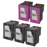 Remanufactured Black and Color Ink for HP 65XL