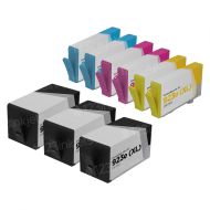 Set of 9 Remanufactured HP 923e High Yield Ink Cartridge  (Black,  Cyan, Magenta, Yellow)