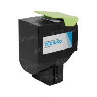 Lexmark Compatible 78C1UC0 Ultra High Yield Cyan Toner Cartridge