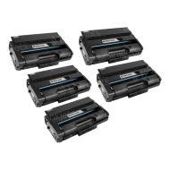 5 pack of Ricoh Remanufactured 406465 High Yield Black Toner Cartridge