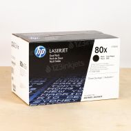 HP OEM 80X High Yield Black Toner, CF280XD 2-Pack