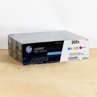 Original HP 202X 3-pack High Yield C/M/Y Toner Cartridges CF500XM