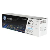 HP Original W2110A Black Toner in Retail Packaging, (206A) with ink level chip