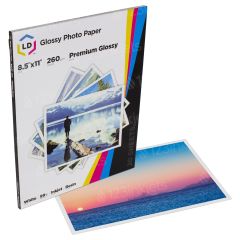 LD Premium Glossy Photo Paper - 8.5" x 11" - 20 pack - Resin Coated