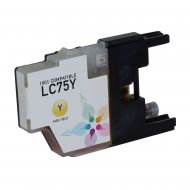 Compatible LC75Y High Yield Yellow Ink for Brother