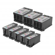 Compatible Set of 8 Ink Cartridges for Dell Series 24 Black & Color Ink