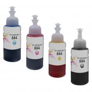 Compatible Pack of 4 Ultra HY Ink Bottles for Epson T664