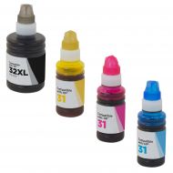 Compatible Brand Ink Bottles for HP 32XL / 31 Set of 4 Inkjet Bottles