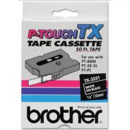 Brother TX3351 OEM White on Black Tape