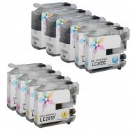 Bulk Set of 9 Ink Cartridges for Brother LC207 and LC205