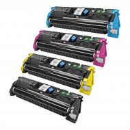 Remanufactured Replacement Toner Cartridges for HP 122A, (Bk, C, M, Y)
