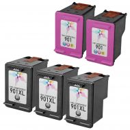 Remanufactured Black and Color Ink for HP 901XL / HP 901