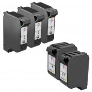 Remanufactured Black and Color Ink for HP 15 and 17