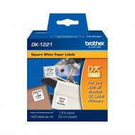 Brother DK-1221 Square White Genuine Paper Tape, 0.9 in square