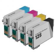 Bulk Set of 4 Ink Cartridges for Epson T125