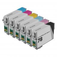 Bulk Set of 6 Ink Cartridges for Epson T078
