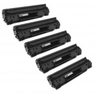 Compatible for HP CE278A Toners, Black 5 Pack