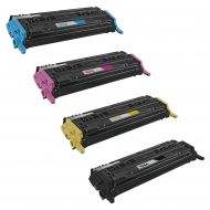 Remanufactured Replacement Toner Cartridges for HP 124A, (Bk, C, M, Y)