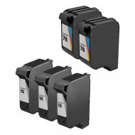 Remanufactured Black and Color Ink for HP 15 and 78