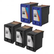 Remanufactured Black and Color Ink for HP 27 and 28