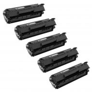 Compatible for HP Q2612A Toners, Black 5 Pack