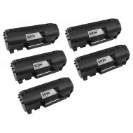 Compatible Lexmark 501H HY Black Toners - 5 Pack