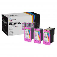 LD InkPods™ Ink Cartridge Replacements for Canon CL-261XL Color (3-Pack with OEM printhead)