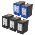 Remanufactured Black and Color Ink for HP 27 and 22