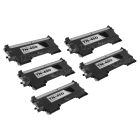 Compatible Brother TN450 High Yield Black Toners - 5 Pack