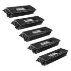 Compatible Brother TN650 High Yield Black Toners - 5 Pack