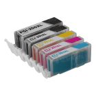 Compatible PGI250XL and CLI251XL: 1 Pigment Bk PGI250XL and 1 Each of CLI251XL (Bk, C, M, Y) Ink for Canon