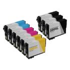 Bulk Set of 9 Ink Cartridges for Epson 220XL