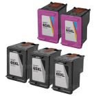 Remanufactured Black and Color Ink for HP 65XL