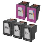 Remanufactured Bulk Set to Replace HP 67XL Ink