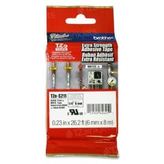 Brother TZeS211 OEM Black on White Tape