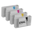 Bulk Set of 4 Ink Cartridges for Epson 676XL
