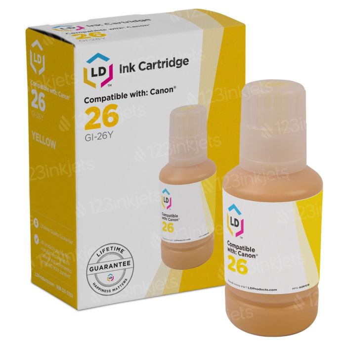 Canon GI26Y Yellow Ink Cartridges - 123inkjets