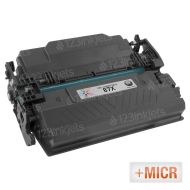 Remanufactured MICR Toner Cartridge for HP 87X Black