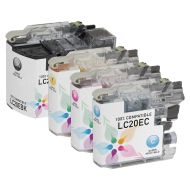Bulk Set of 4 Ink Cartridges for Brother LC20E