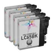 Bulk Set of 4 Ink Cartridges for Brother LC65