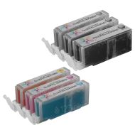 Compatible PGI250XL and CLI251XL: 1 Pigment Bk PGI250XL and 1 Each of CLI251XL (Bk, C, M, Y, G) Ink for Canon