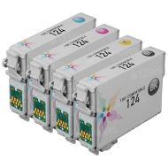 Bulk Set of 4 Ink Cartridges for Epson T124