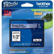 Brother TZe131 OEM Black on Clear Tape